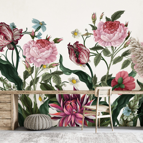 Papier peint panoramique - Fleurs