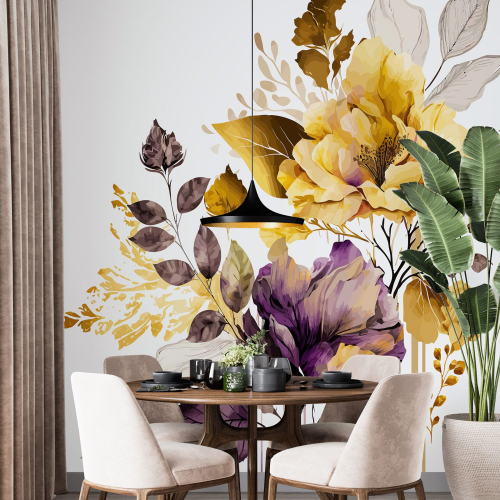 Papier peint panoramique - Fleurs