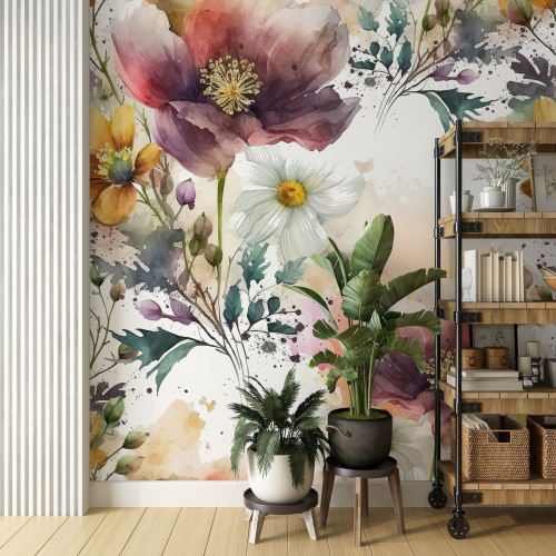 Papier peint panoramique - Fleurs