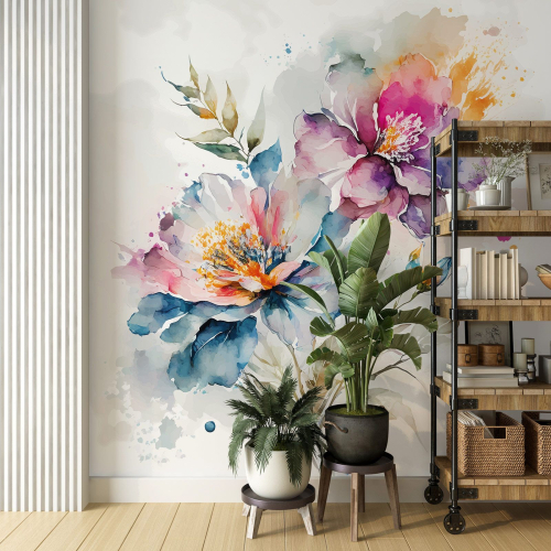 Papier peint panoramique - Fleurs