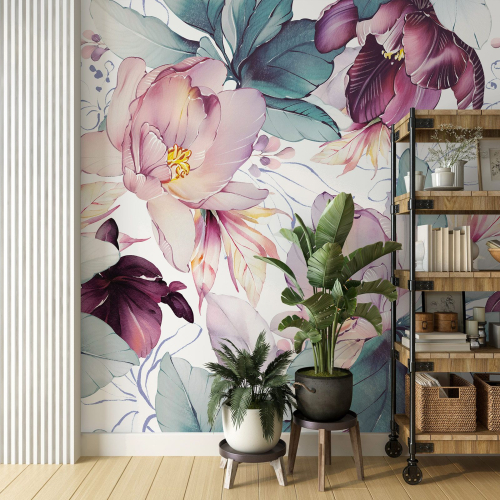 Papier peint panoramique - Fleurs