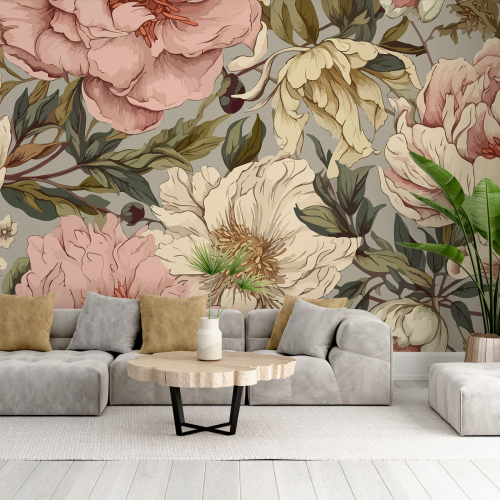 Papier peint panoramique - Fleurs