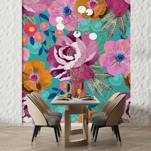 Papier peint panoramique - Fleurs