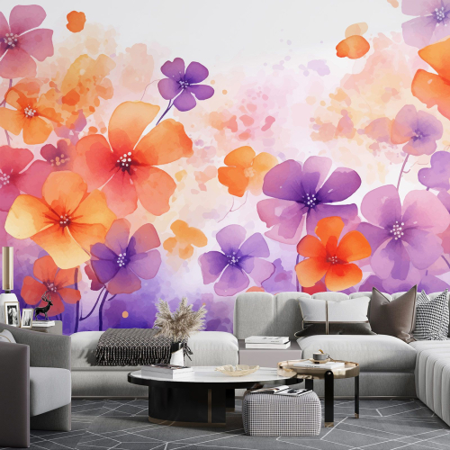 Papier peint panoramique - Fleurs