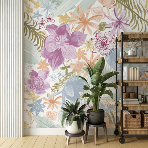 Papier peint panoramique - Fleurs