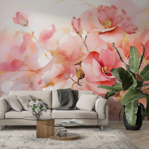 Papier peint panoramique - Fleurs