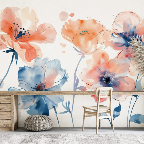 Papier peint panoramique - Fleurs