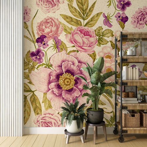 Papier peint panoramique - Fleurs