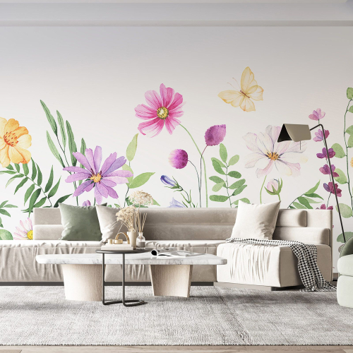 Papier peint panoramique - Fleurs