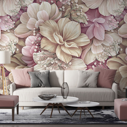 Papier peint panoramique - Fleurs