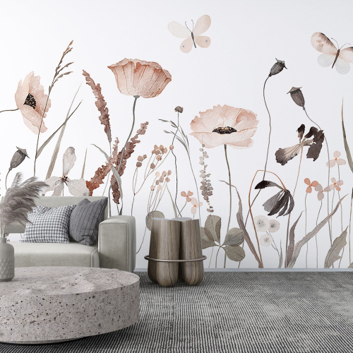 Papier peint panoramique - Fleurs