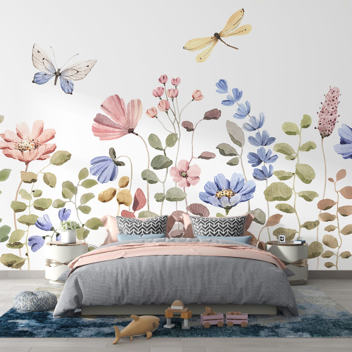 Papier peint panoramique - Fleurs