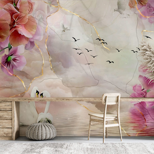 Papier peint panoramique - Fleurs