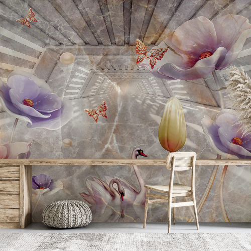 Papier peint panoramique - Fleurs