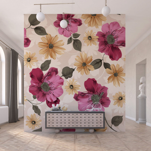 Papier peint panoramique - Fleurs