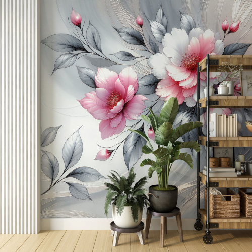 Papier peint panoramique - Fleurs