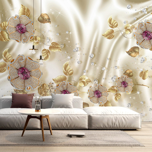 Papier peint panoramique - Fleurs 3D