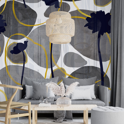 Papier peint panoramique - Fleurs Abstrait