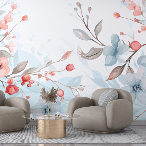 Papier peint panoramique - Fleurs de Cerisier