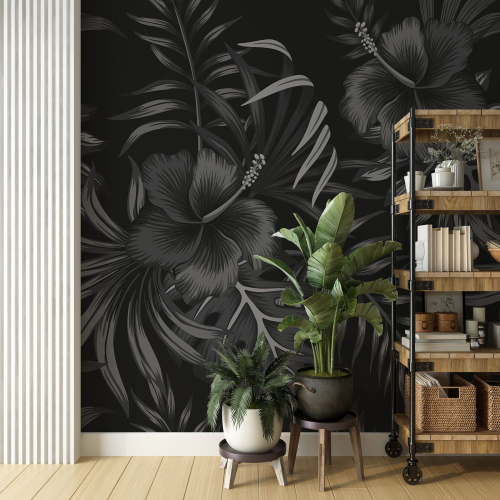 Papier peint panoramique - Fleurs tropicales