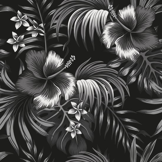 Papier peint panoramique - Fleurs tropicales