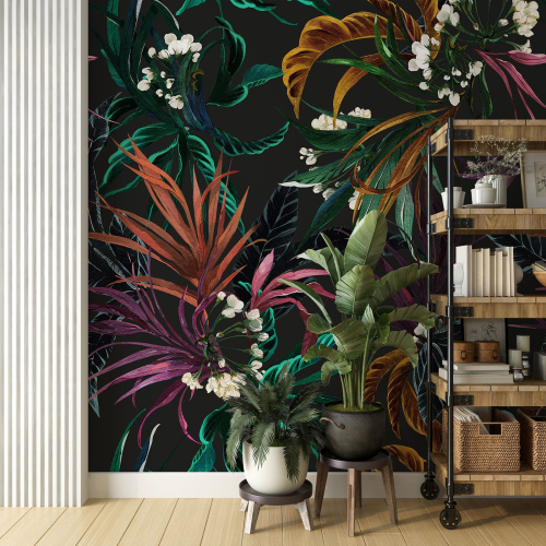 Papier peint panoramique - Fleurs tropicales