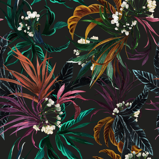Papier peint panoramique - Fleurs tropicales