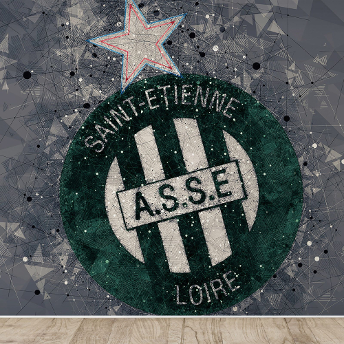 Papier peint panoramique Foot / Football - A.S.S.E Saint-Étienne