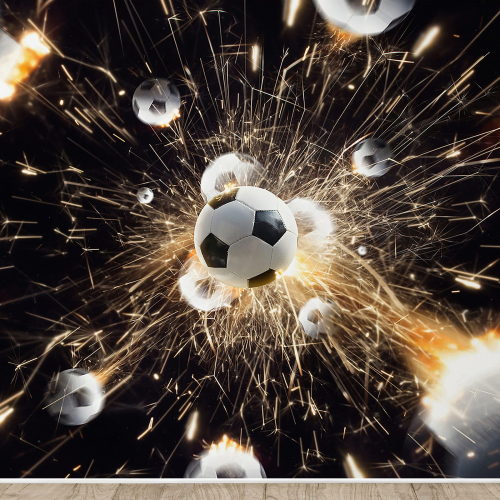 Papier peint panoramique Foot / Football - Ballons de foot