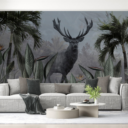Papier peint panoramique - Forêt Tropicale Cerf