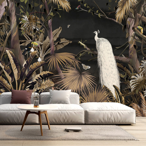 Papier peint panoramique - Forêt Tropicale Oiseau