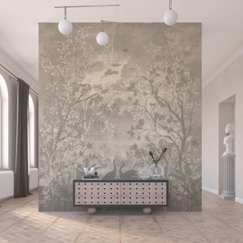 Papier peint panoramique - Forêt tropicale Oiseaux
