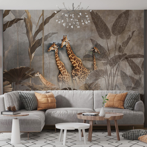 Papier peint panoramique - Girafes