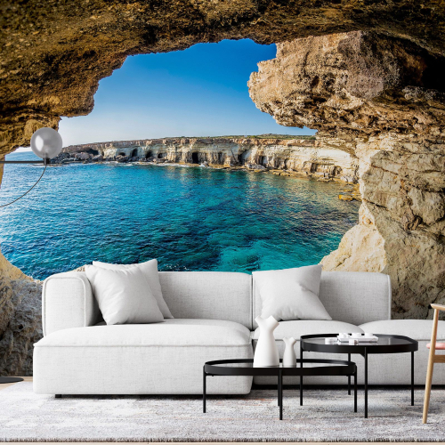 Papier peint panoramique - Grotte Vue Mer