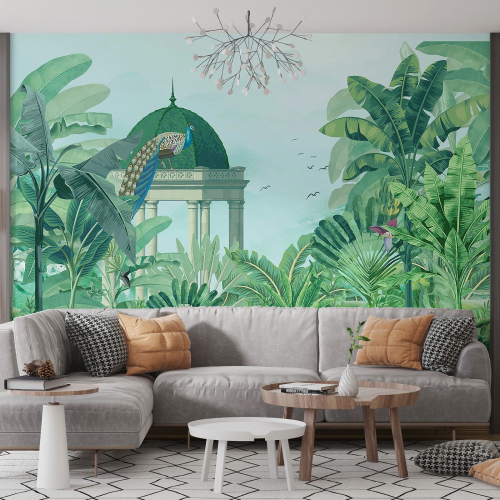 Papier peint panoramique - Jardin Oiseau