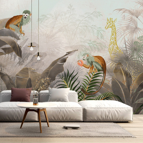 Papier peint panoramique - Jungle Animaux