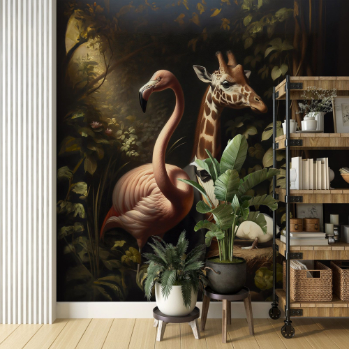 Papier peint panoramique - Jungle Animaux