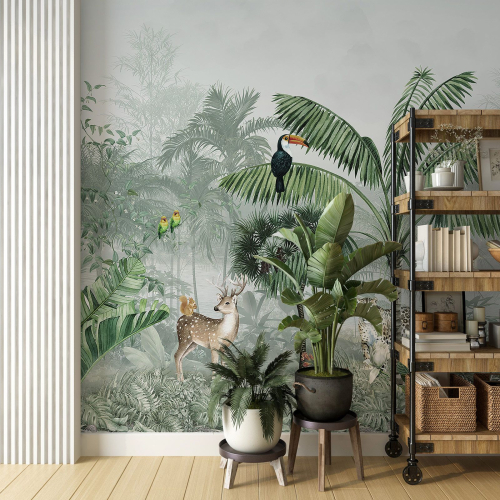 Papier peint panoramique - Jungle Animaux