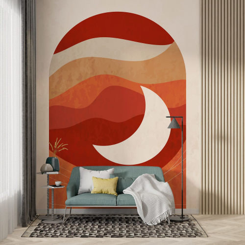 Papier peint panoramique - Lune Boho