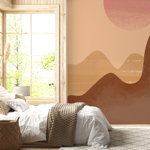 Papier peint panoramique - Montagnes Boho