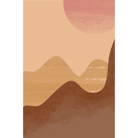 Papier peint panoramique - Montagnes Boho