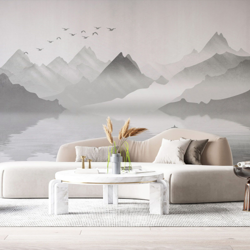 Papier peint panoramique - Montagnes Design