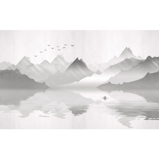 Papier peint panoramique - Montagnes Design