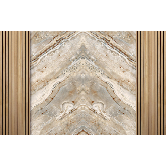 Papier peint panoramique - Motif élégant Bois