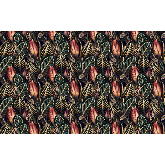 Papier peint panoramique - Motif Feuilles tropicales