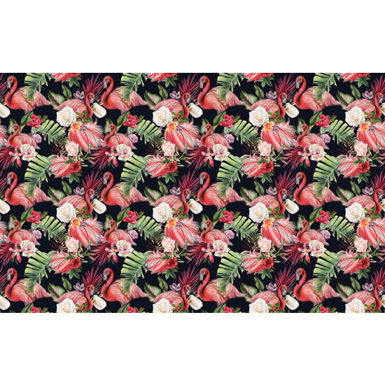 Papier peint panoramique - Motif Flamants roses