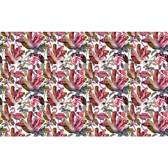 Papier peint panoramique - Motif Flamants roses
