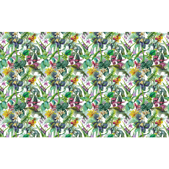 Papier peint panoramique - Motif fleurs Tropicales