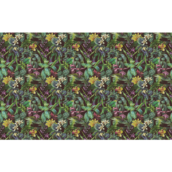 Papier peint panoramique - Motif Fleurs tropicales
