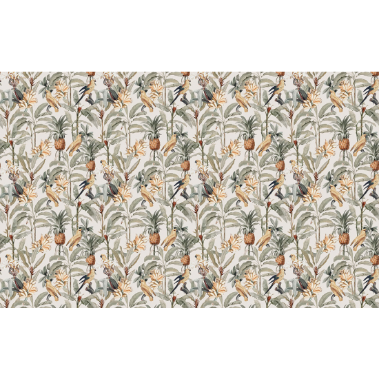Papier peint panoramique - Motif Oiseaux Ananas